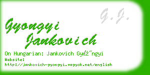 gyongyi jankovich business card